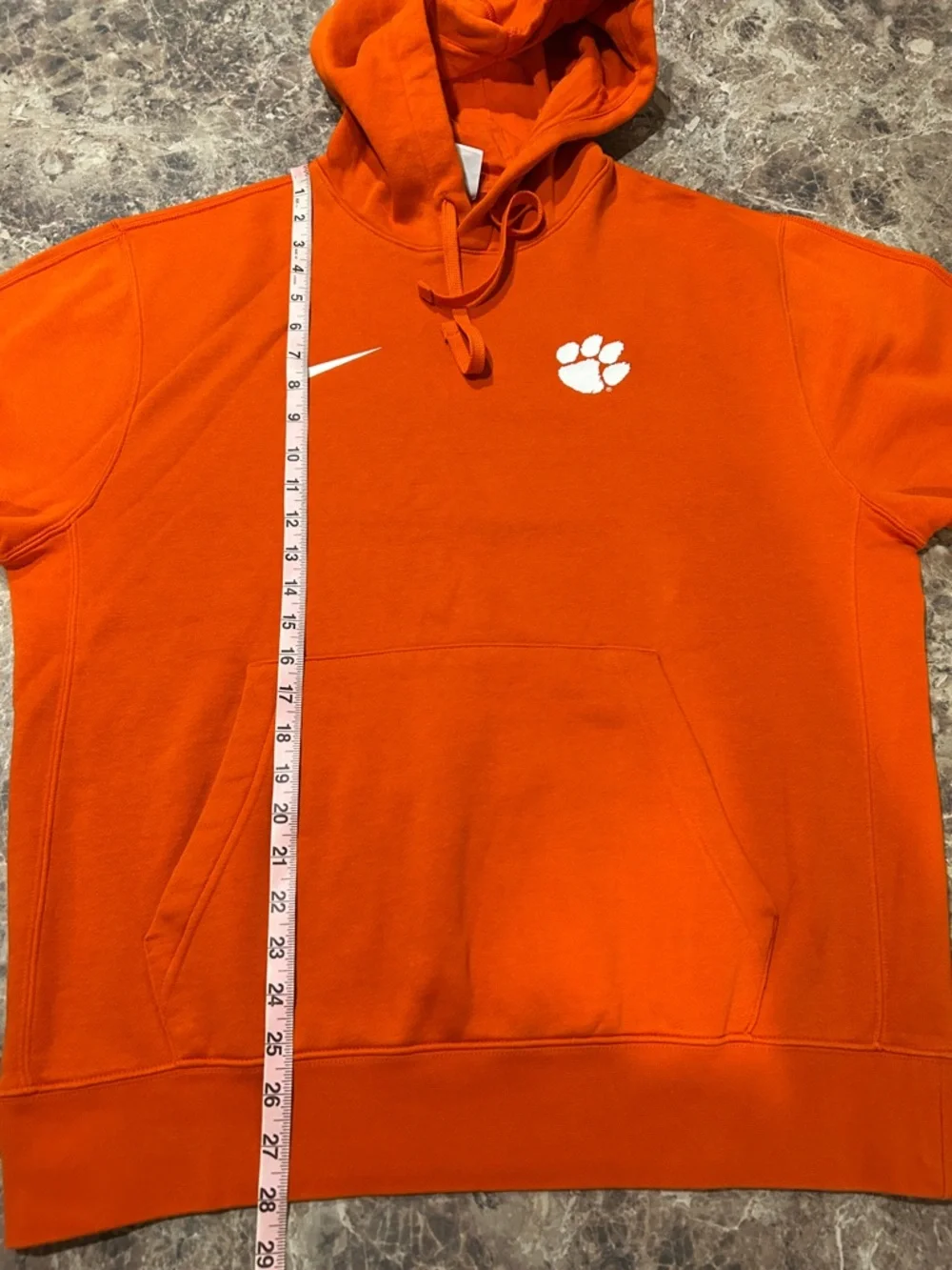 Nike Clemson Tigers Hoodie Sweatshirt Orange Large